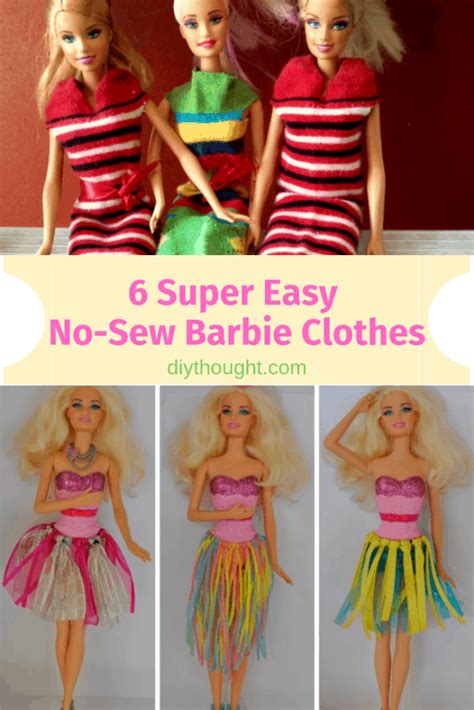 no sew barbie clothes|easy no sew barbie clothes.